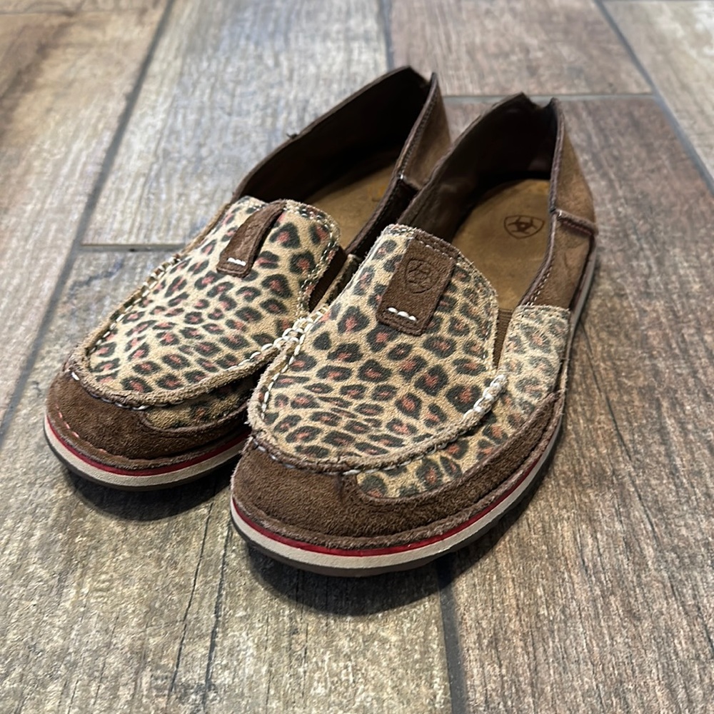 Ariat Women’s Leopard Print Suede Cruiser Slip On Shoes